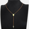 Stainless Steel Beaded Cross Necklace