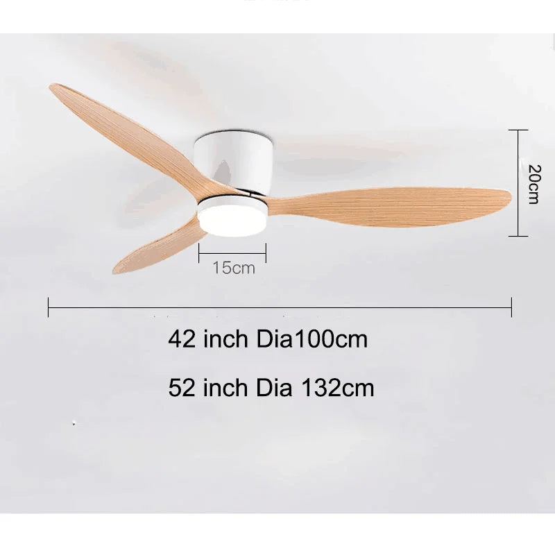 Modern Led Ceiling Fan Without Lights DC Motor 6 Speeds Timing Fans