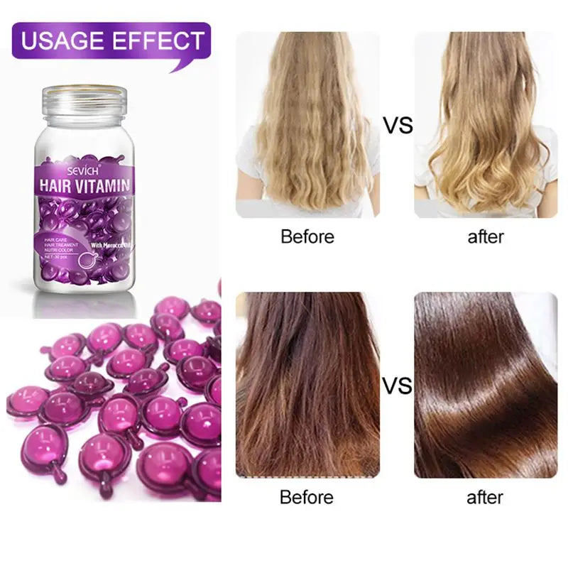 Sevich Smooth Silky Hair Vitamin Capsule Keratin Complex Oil Hair Care Repair Damaged Hair