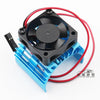 Blue Rc Parts Electric Car Brushless Motor Heatsink Cover+cooling Fan For 1:10 Hsp Rc Car Trx4 540 550 3650 Size Motor Heat Sink