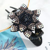 Levao Shiny Rhinestone Flower Hairpin Acrylic Duckbill Clip Hair Claw