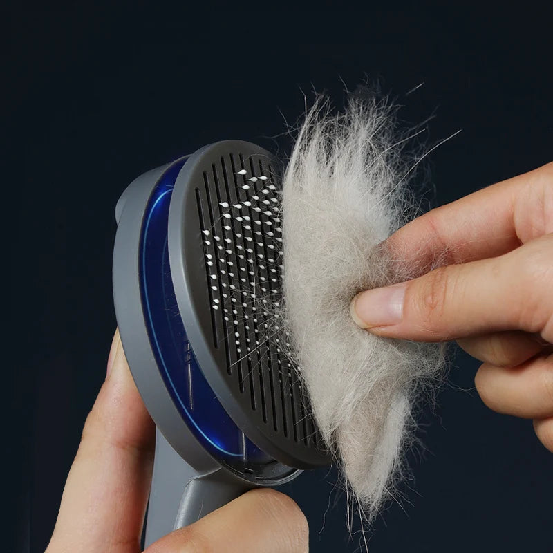 Cat Comb Brush For Cat Dog Grooming Hair Cleaner Supplies Self Cleaning Cat Brush