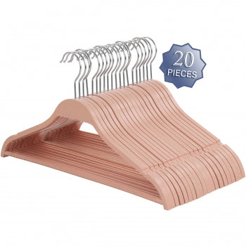 ELAMA HOME Elama Home 20 Piece Biodegradable Coat Hangers in Pink