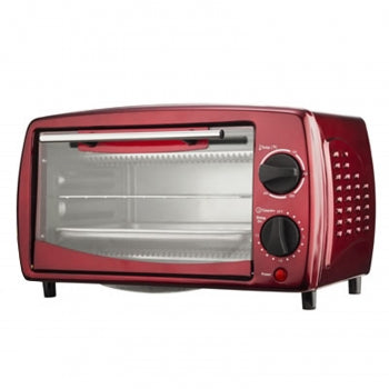 BRENTWOOD Brentwood 9-Liter (4 Slice) Toaster Oven Broiler (Red) Model: TS-345R