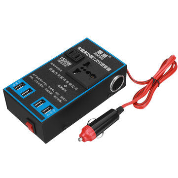 1500W Solar Power Inverter 12V/24V DC to 220V AC Converter 4X USB Car Inverter