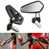 2Pcs 7/8 Inch 22mm Motorcycle Handle Bar End Rearview Side Mirrors Aluminum Universal