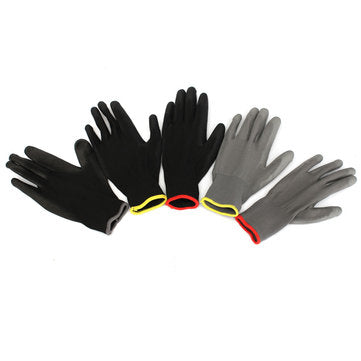 1 Pair PU Palm Coated Nylon Precision Protective Safety Work Gloves Light Weight