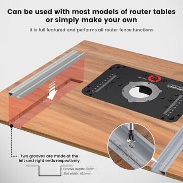 ENJOYWOOD Wnew Woodworking Router Table Fence Aluminium Profile