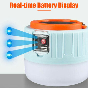 Remote Control Solar LED Camping Lantern USB Rechargeable Light Bulb Tent Light Solar Bulb Light