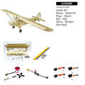 Dancing Wings Hobby S23 Piper J3 Cub 1200mm Wingspan Balsa Wood RC Airplane KIT/ KIT+Power Combo