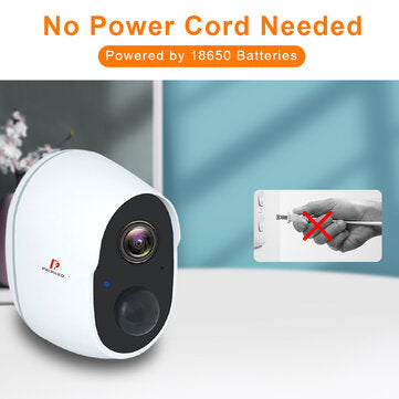 Pripaso 1080P Wireless Battery Powered IP CCTV Camera Outdoor