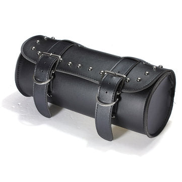 Motorcycle Scooter Tool Bag Saddle Bag Leather Storage Black