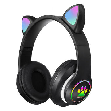 Bakeey STN-28 Over-Ear Gaming bluetooth 5.0 Headset Glowing Cat Ear Headphons