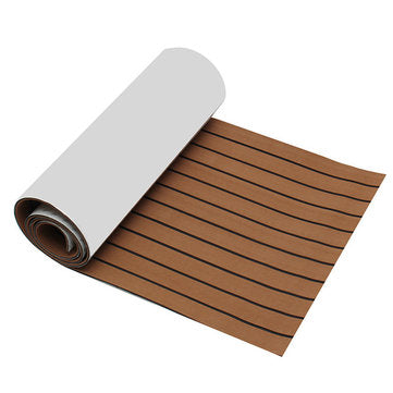 2400x600x6mm EVA Foam Brown With Black Line Boat Flooring Faux Teak Sheet Pad