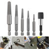 6pcs Bolt Remover Screw Extractor HSS Screw Remover Drill Bits with Hex Shank for Broken Damaged Bolt Stud
