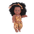 30CM 12 Inch Cute Soft Silicone Lifelike Realistic Arms Legs Moveable Reborn African Baby Doll