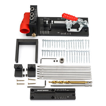 ENJOYWOOD XK4 PRO MAX Pocket Hole Jig Aluminum Alloy Adjustable Woodworking Drill